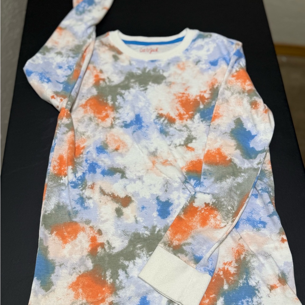 Cat & Jack Multicolor Tie-Dye Long Sleeve T-Shirt Girls M